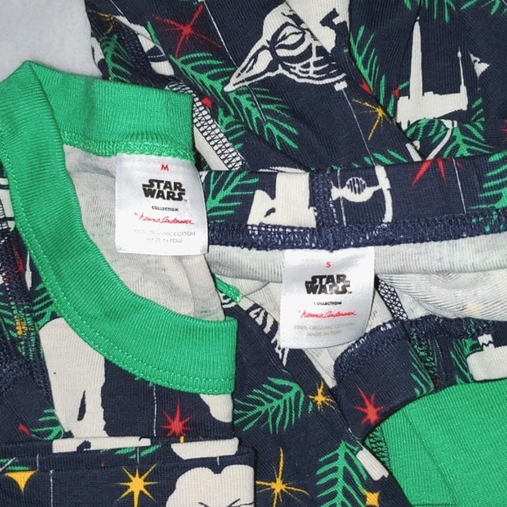 STAR WARS Holiday Long John Pajama Set Kids Size S-M (READ)